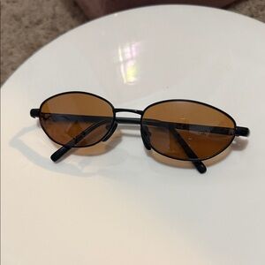 Panama Jack Black Frame Sunglasses with Brown Lenses